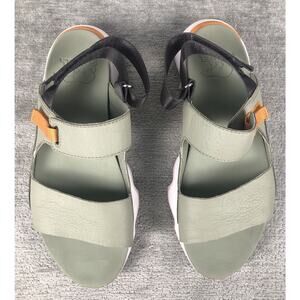 Sorel KINETIC IMPACT II SLING LOW SANDALS Khaki Green Gray Orange Size 7.5
